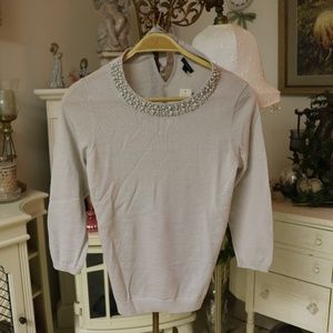 NEW Ann Taylor Pearl Collared Shirt